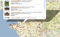 Cartographie des chevaux &agrave; vendre